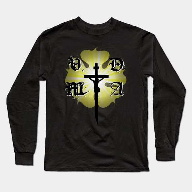 VDMA - Luther's Rose Crucifix Long Sleeve T-Shirt by BlackGrain